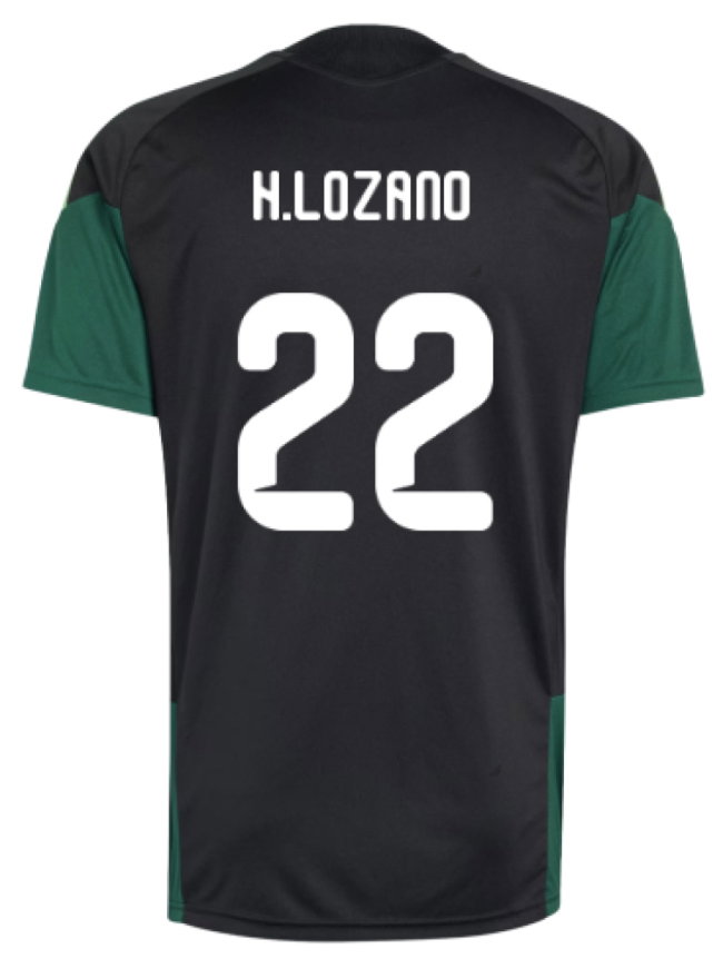 2026-2027 Mexico Training Jersey (Black) (H.Lozano 22)