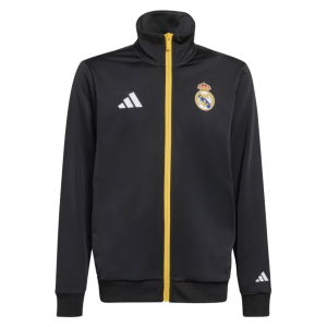 2025-2026 Real Madrid Marvel Track Top (Black) - Kids