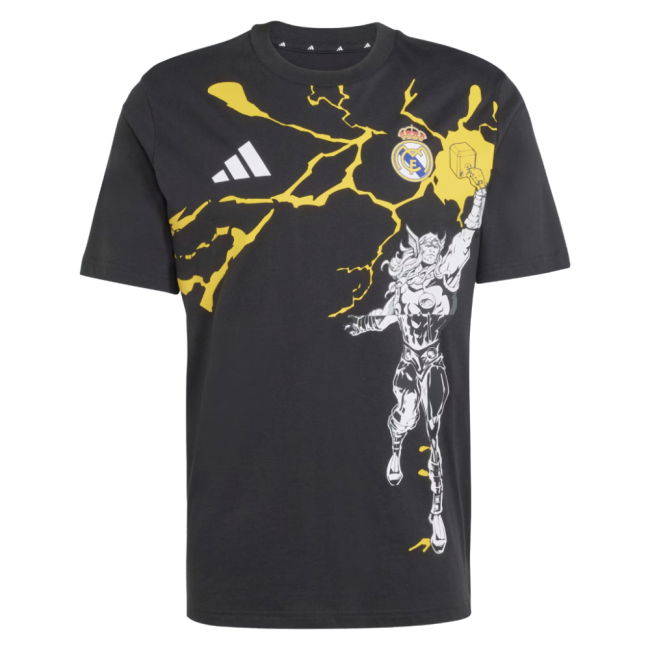 2025-2026 Real Madrid Marvel Tee (Black)