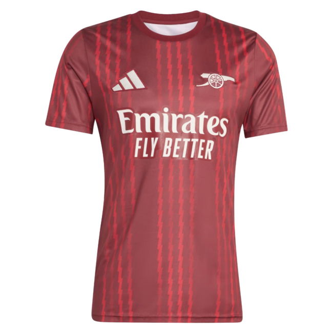2025-2026 Arsenal Pre-Match Warm Up Shirt (Burgundy)
