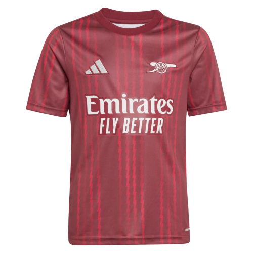 2025-2026 Arsenal Pre-Match Warm Up Shirt (Burgundy) - Kids