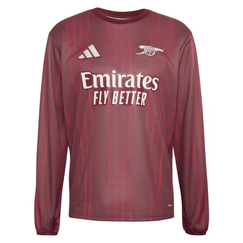 2025-2026 Arsenal Pre-Match Warm Up Top (Burgundy)