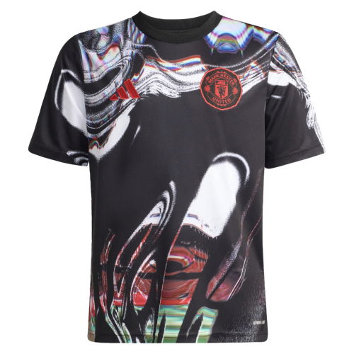 2025-2026 Man Utd Pre Match Shirt (Black) - Kids