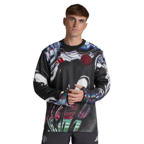 2025-2026 Man Utd Pre Match Warm Top (Black)