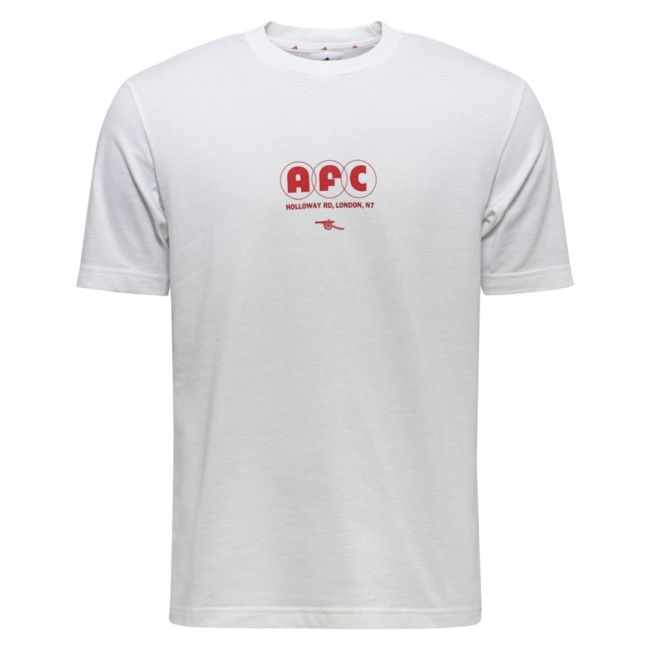 2025-2026 Arsenal Graphic Tee (White)