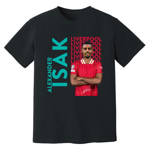 Alexander Isak Liverpool New Signing T-Shirt (Black)