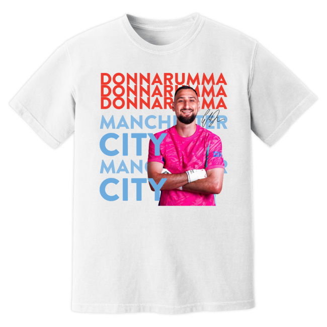 Gianluigi Donnarumma Man City New Signing T-Shirt (White)