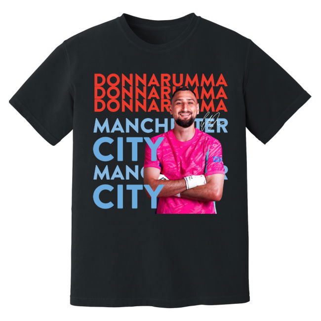 Gianluigi Donnarumma Man City New Signing T-Shirt (Black)