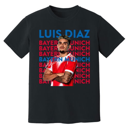 Luis Diaz Bayern Munich New Signing T-Shirt (Black)