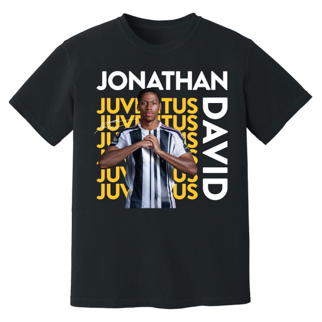 Jonathan David Juventus New Signing T-Shirt (Black)