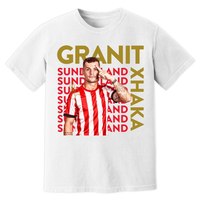 Granit Xhaka Sunderland New Signing T-Shirt (White)