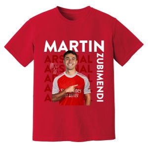 Martin Zubimendi Arsenal New Signing T-Shirt (Red)