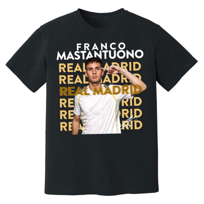 Franco Mastantuono Real Madrid New Signing T-Shirt (Black)