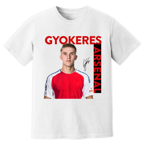 Viktor Gyokeres arsenal New Signing T-Shirt (White)
