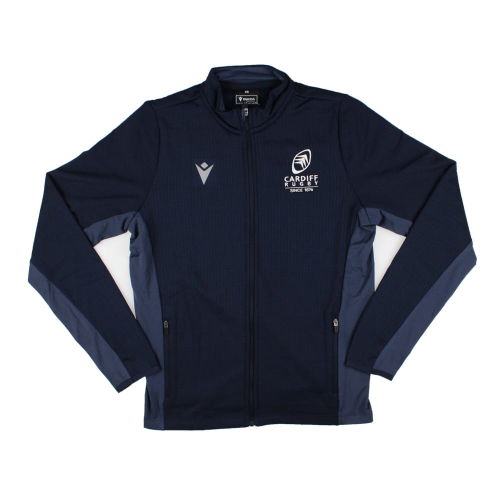 2025-2026 Cardiff Blues Rugby Travel 3D Full Zip Top (Navy)
