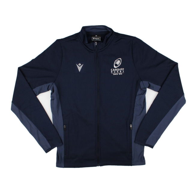 2025-2026 Cardiff Blues Rugby Travel 3D Full Zip Top (Navy)