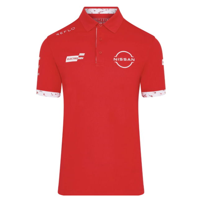 2026 Nissan Formula E Replica Polo Shirt (Red)
