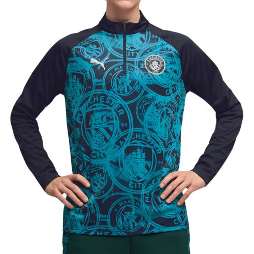 2026 Man City Warm Up 1/4 Zip Top (Deep Navy)