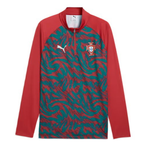 2026-2027 Portugal Warm Up 1/4 Zip Top (Red)