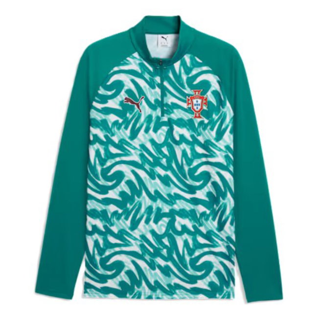 2026-2027 Portugal Warm Up 1/4 Zip Top (Green)