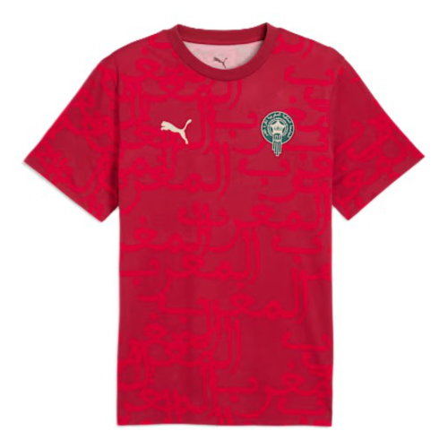 2026-2027 Morocco FtblCulture Tee AOP (Dark Crimson)