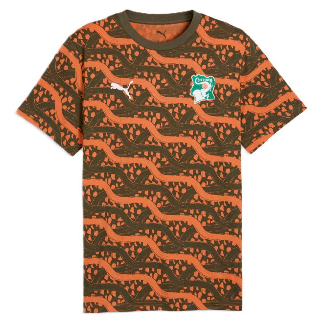 2026-2027 Ivory Coast FtblCulture Tee AOP (Black)
