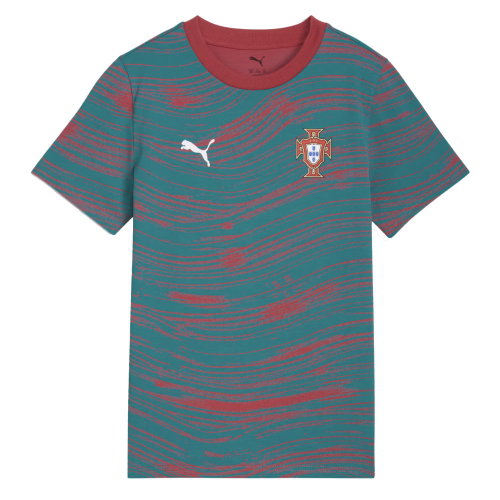 2026-2027 Portugal FtblCulture Tee AOP (Red-Green) - Kids
