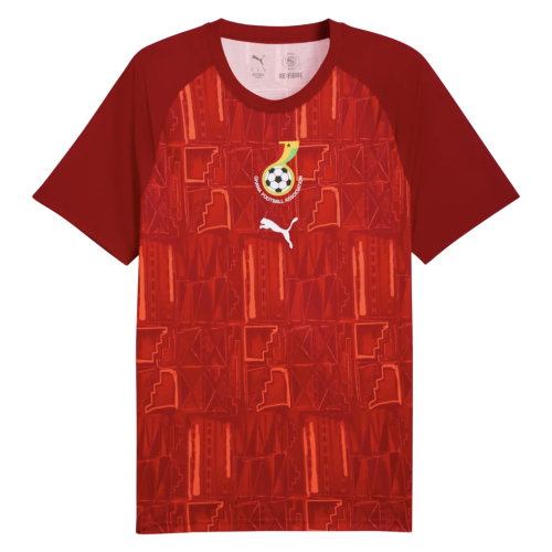 2026-2027 Ghana Warm Up Jersey (Dark Crimson)