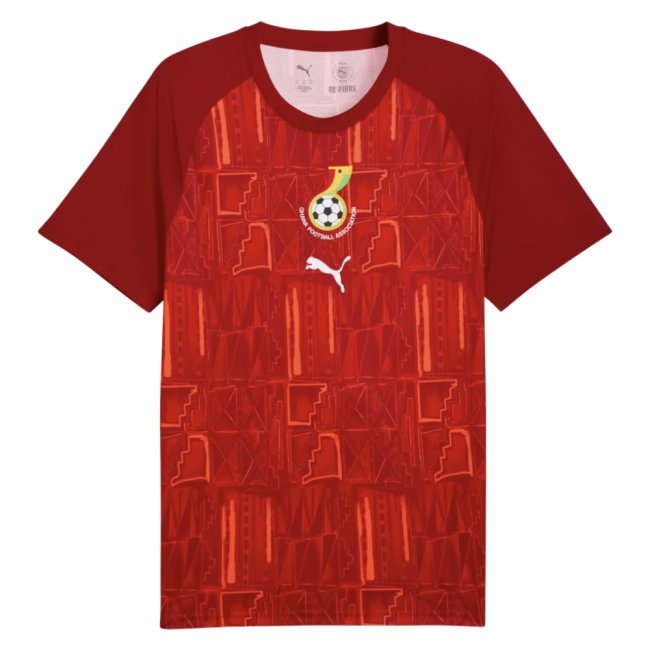 2026-2027 Ghana Warm Up Jersey (Dark Crimson)