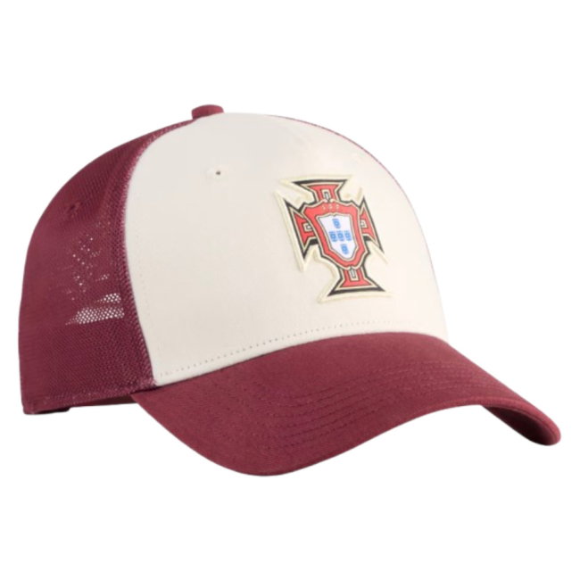 2026-2027 Portugal KING Trucker Cap (Ruby Shimmer/Alpine Snow)