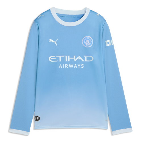 2026-2027 Man City Home Long Sleeve Shirt (Kids)