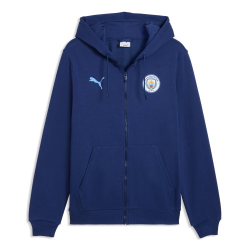 2026-2027 Man City ftblCulture Hooded Sweat Jacket (Blue Jewel)