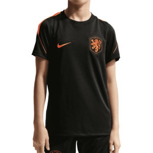 2026-2027 Netherlands Dri-Fit Shirt (Black/Orange) - Kids
