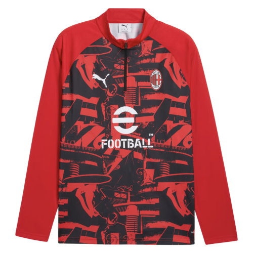 2026-2027 AC Milan Warm Up 1/4 Zip Top (Red)