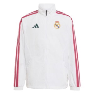 2026-2027 Real Madrid Anthem Jacket (White) - Kids