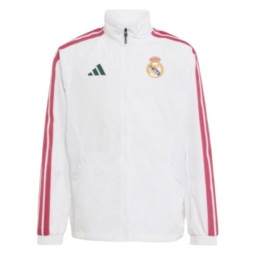 2026-2027 Real Madrid Anthem Jacket (White) - Kids