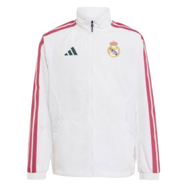 2026-2027 Real Madrid Anthem Jacket (White) - Kids
