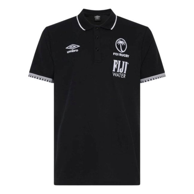 2026-2027 Fiji Rugby Pique Polo (Black)