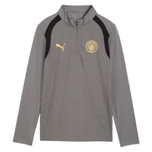 2026-2027 Man City Training 1/4 Zip Top (Cast Iron) - Kids