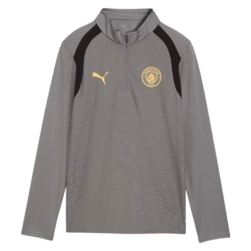 2026-2027 Man City Training 1/4 Zip Top (Cast Iron) - Kids