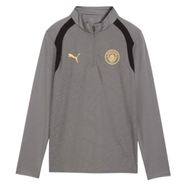 2026-2027 Man City Training 1/4 Zip Top (Cast Iron) - Kids