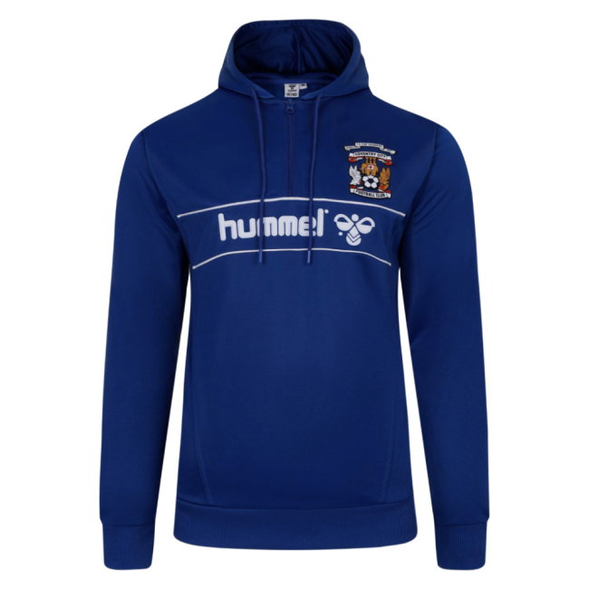 Coventry City Retro Half Zip Hoodie (Blue)