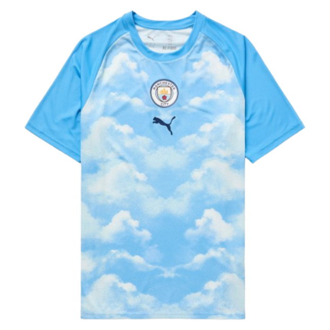 2026-2027 Man City Warm Up Jersey (Icy Blue) - Kids