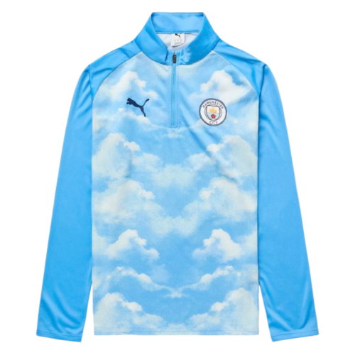 2026-2027 Man City Warm Up 1/4 Zip Top (Icy Blue)