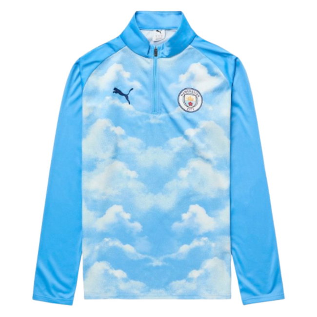 2026-2027 Man City Warm Up 1/4 Zip Top (Icy Blue)
