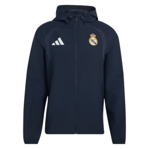 2026-2027 Real Madrid Tiro Travel Full Zip Windbreaker (Navy)
