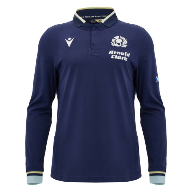 2026-2027 Scotland Home LS Cotton Rugby Shirt (Kids)
