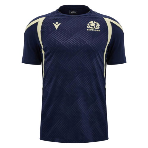 2026-2027 Scotland Rugby Training Shirt (Navy/Sand)