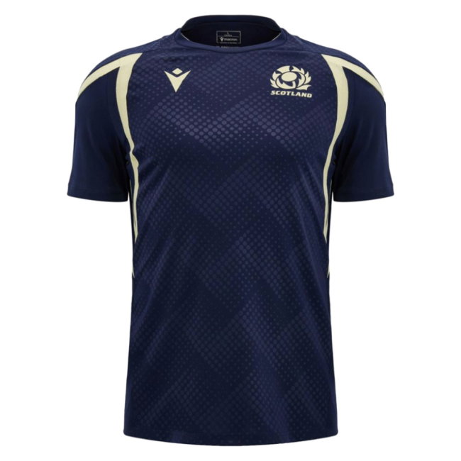 2026-2027 Scotland Rugby Training Shirt (Navy/Sand)