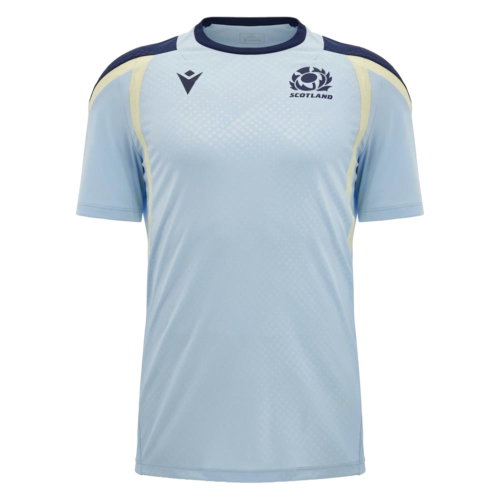 2026-2027 Scotland Rugby Training Shirt (Blue/Sand)